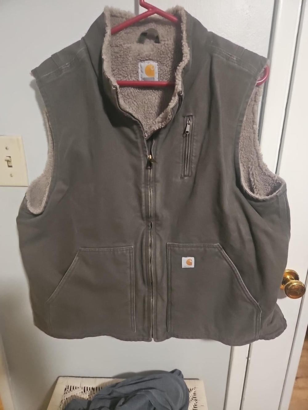 Carhartt Women's XXL 20 WV001 383 Sherpa Lined Duck Canvas Workwear Vest